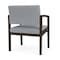 Lesro Lenox Wood Wide Guest Chair Wood Frame, Mocha, RS Fog Upholstery LW1201 - alternate 3